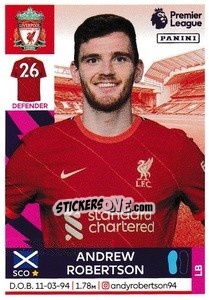 Cromo Andrew Robertson - Premier League Inglese 2021-2022 - Panini