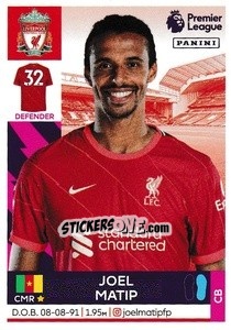Sticker Joël Matip - Premier League Inglese 2021-2022 - Panini