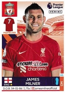 Sticker James Milner - Premier League Inglese 2021-2022 - Panini