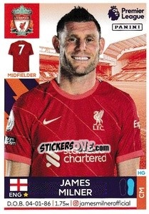 Sticker James Milner - Premier League Inglese 2021-2022 n. 360 - Panini