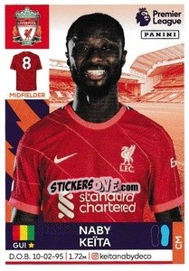 Figurina Naby Keïta - Premier League Inglese 2021-2022 - Panini