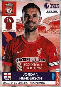 Figurina Jordan Henderson - Premier League Inglese 2021-2022 - Panini