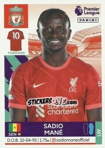 Sticker Sadio Mané - Premier League Inglese 2021-2022 - Panini