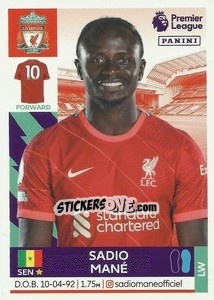 Cromo Sadio Mané - Premier League Inglese 2021-2022 - Panini