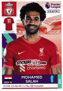 Sticker Mohamed Salah - Premier League Inglese 2021-2022 - Panini