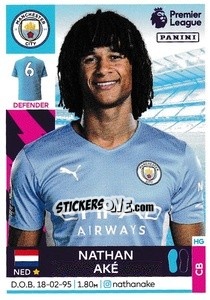 Sticker Nathan Aké - Premier League Inglese 2021-2022 n. 383 - Panini