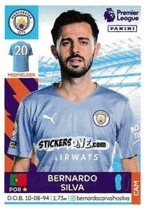Sticker Bernardo Silva - Premier League Inglese 2021-2022 n. 392 - Panini