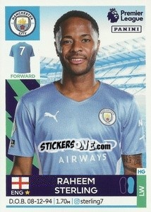 Cromo Raheem Sterling - Premier League Inglese 2021-2022 - Panini