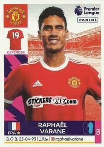Sticker Raphaël Varane - Premier League Inglese 2021-2022 n. 410 - Panini