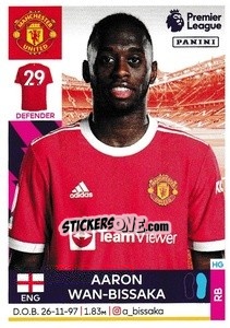 Sticker Aaron Wan-Bissaka - Premier League Inglese 2021-2022 n. 413 - Panini
