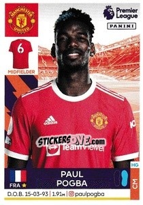 Sticker Paul Pogba - Premier League Inglese 2021-2022 - Panini