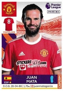 Sticker Juan Mata - Premier League Inglese 2021-2022 - Panini
