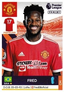 Figurina Fred - Premier League Inglese 2021-2022 - Panini