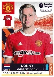 Sticker Donny van de Beek - Premier League Inglese 2021-2022 n. 421 - Panini