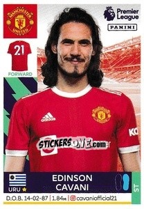 Figurina Edinson Cavani - Premier League Inglese 2021-2022 - Panini