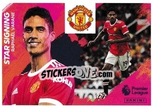 Sticker Raphaël Varane - Star Signing - Premier League Inglese 2021-2022 - Panini