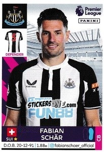 Sticker Fabian Schär - Premier League Inglese 2021-2022 n. 439 - Panini