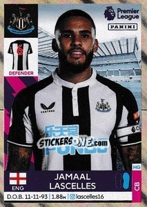 Figurina Jamaal Lascelles - Premier League Inglese 2021-2022 - Panini