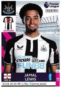 Figurina Jamal Lewis - Premier League Inglese 2021-2022 - Panini