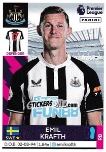 Sticker Emil Krafth - Premier League Inglese 2021-2022 n. 442 - Panini
