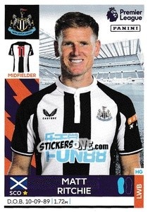 Sticker Matt Ritchie - Premier League Inglese 2021-2022 n. 447 - Panini