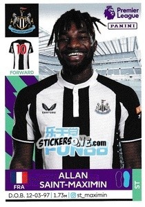 Sticker Allan Saint-Maximin - Premier League Inglese 2021-2022 - Panini