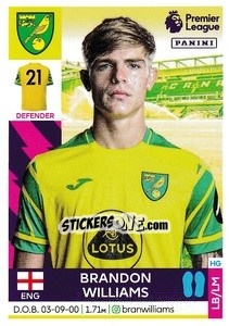 Sticker Brandon Williams - Premier League Inglese 2021-2022 n. 472 - Panini