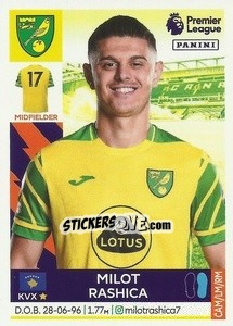 Sticker Milot Rashica - Premier League Inglese 2021-2022 n. 480 - Panini