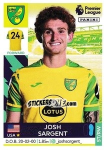 Sticker Josh Sargent - Premier League Inglese 2021-2022 - Panini