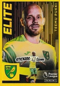 Sticker Teemu Pukki - Elite - Premier League Inglese 2021-2022 n. 490 - Panini