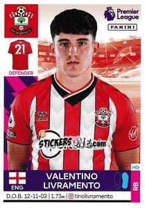 Cromo Valentino Livramento - Premier League Inglese 2021-2022 n. 499 - Panini