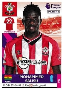 Sticker Mohammed Salisu - Premier League Inglese 2021-2022 n. 500 - Panini
