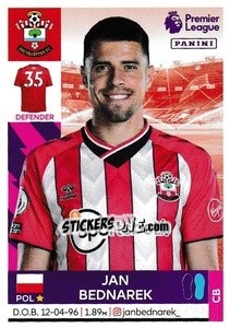 Figurina Jan Bednarek - Premier League Inglese 2021-2022 - Panini