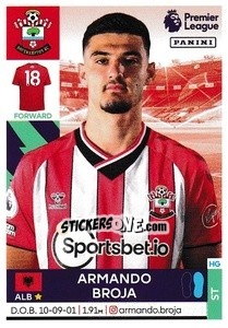 Figurina Armando Broja - Premier League Inglese 2021-2022 - Panini