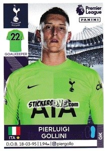 Sticker Pierluigi Gollini - Premier League Inglese 2021-2022 n. 523 - Panini