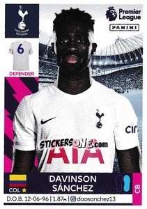 Sticker Davinson Sánchez - Premier League Inglese 2021-2022 - Panini