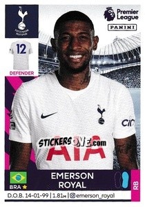 Sticker Emerson Royal - Premier League Inglese 2021-2022 - Panini