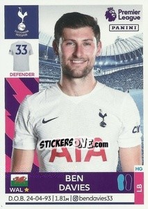 Cromo Ben Davies - Premier League Inglese 2021-2022 - Panini