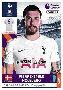 Cromo Pierre-Emile Højbjerg - Premier League Inglese 2021-2022 - Panini