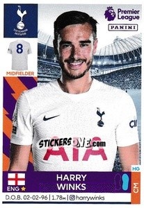 Figurina Harry Winks - Premier League Inglese 2021-2022 - Panini