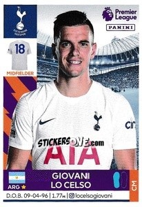 Figurina Giovani Lo Celso - Premier League Inglese 2021-2022 - Panini