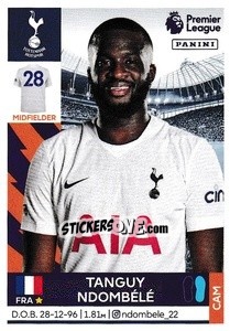 Sticker Tanguy Ndombele - Premier League Inglese 2021-2022 - Panini