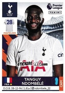 Cromo Tanguy Ndombele - Premier League Inglese 2021-2022 - Panini