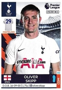 Cromo Oliver Skipp - Premier League Inglese 2021-2022 - Panini