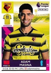 Sticker Adam Masina - Premier League Inglese 2021-2022 - Panini