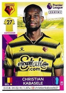 Sticker Christian Kabasele - Premier League Inglese 2021-2022 - Panini