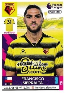 Cromo Francisco Sierralta - Premier League Inglese 2021-2022 - Panini