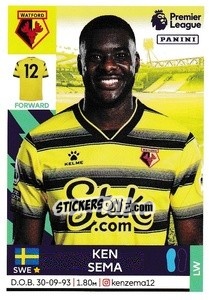 Cromo Ken Sema - Premier League Inglese 2021-2022 - Panini