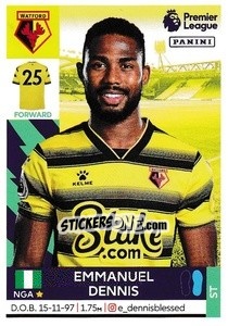 Sticker Emmanuel Dennis - Premier League Inglese 2021-2022 n. 572 - Panini