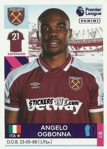 Cromo Angelo Ogbonna - Premier League Inglese 2021-2022 - Panini